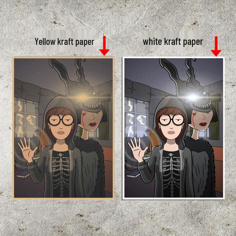 Pull Girl Anime Retro Wall Poster for Bar, Cafe, Dorm