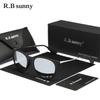 RBsunny Polarized Women Sunglasses Fashion Luxury Anti-UV400 Glasses Round Cat Eye Leopard Driving Ladies Shiopping Eyewear