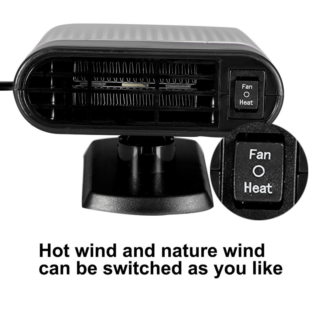 Car 12V Portable Electric Window Heater Heating Dryer Fan Defroster Demister (Red)