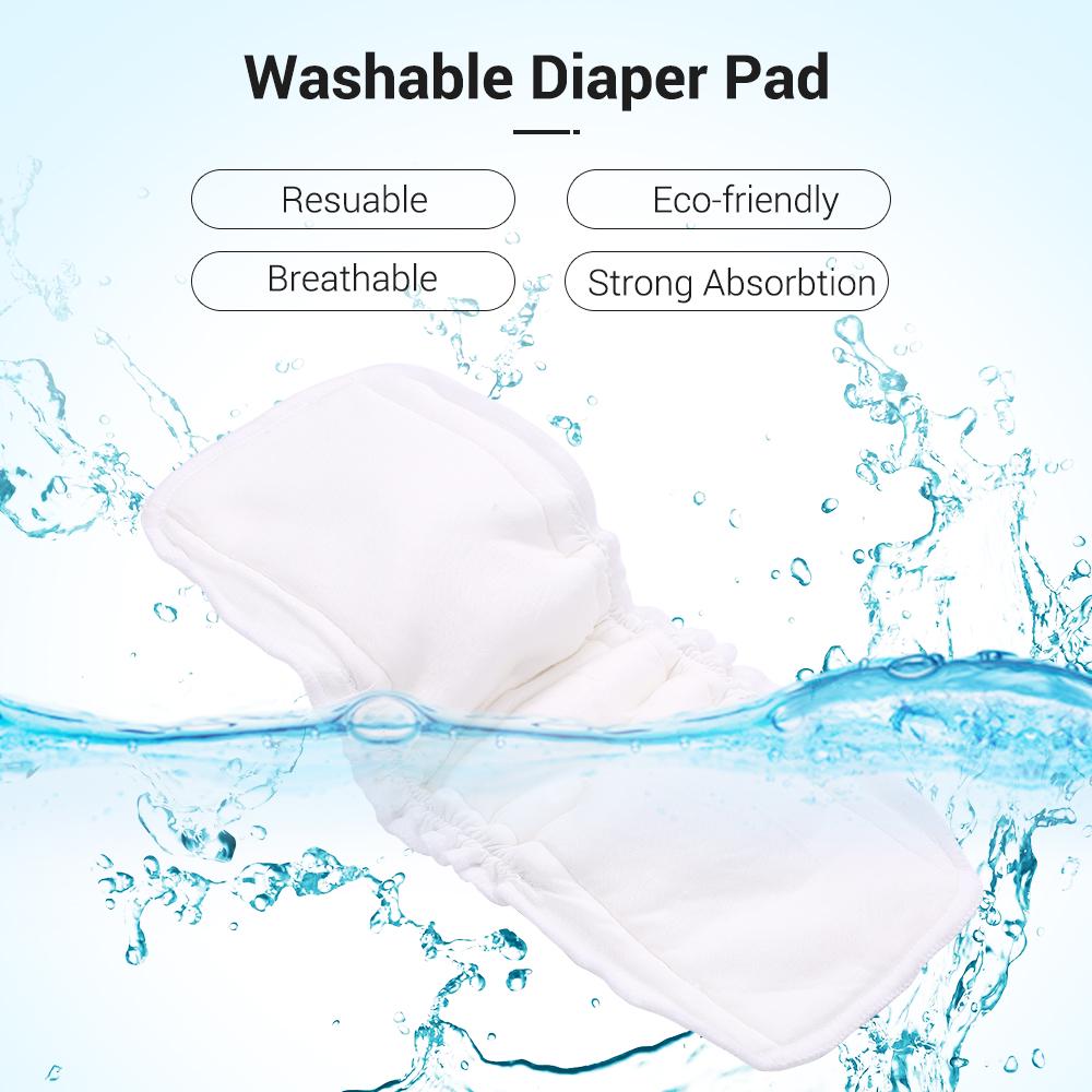 Моющиеся подушечки для подгузников. Набор из 5 хлопковых пеленальных подушечек. Эластичный дизайн. Сильная впитываемость. Мягкие и дышащие коврики для подгузников для младенцев и малышей.