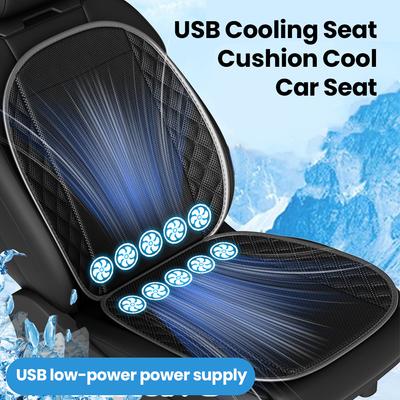 Подушка для сиденья с охлаждением через USB, прохладное автомобильное сиденье с вентилятором, летняя автомобильная подушка, дышащая и вентилируемая подушка для автомобильного сиденья