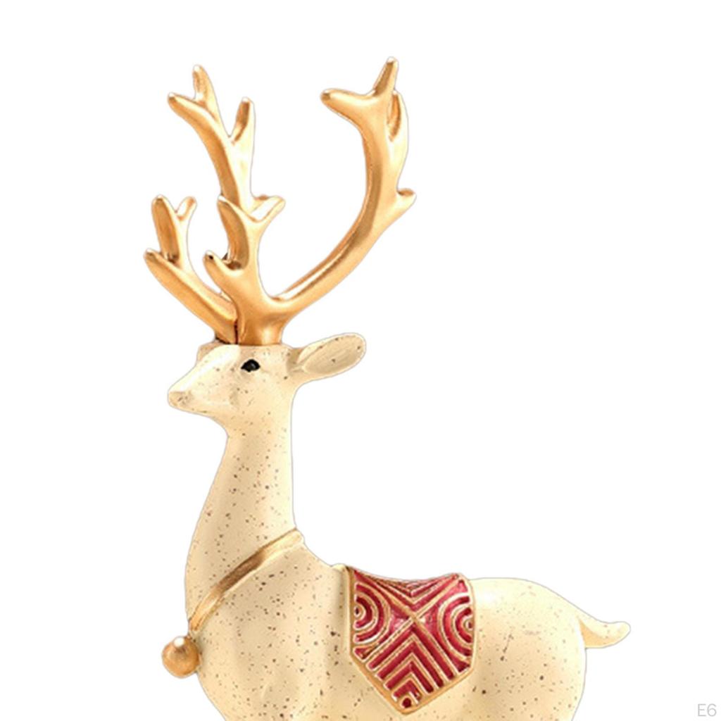 2 шт. декоративные фигурки оленей, настольные украшения, ремесла, статуи лося из смолы для