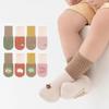 От 0 до 5 лет детские носки для девочек и мальчиков, противоскользящие хлопковые детские носки для девочек и мальчиков, повседневные мягкие детские носки с принтом для малышей, нескользящие