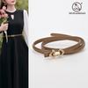 Belt Women'S Summer Simple Leather Thin Belt Decorative Coat With Skirt Suit Waist Trousers Belt