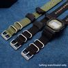 Для Casio G-SHOCK Холщовый ремешок для часов DW-5600BBN GW-M5610 GA100/110 Модифицированный нейлоновый ремешок для часов с адаптером Мягкий 22-мм браслет