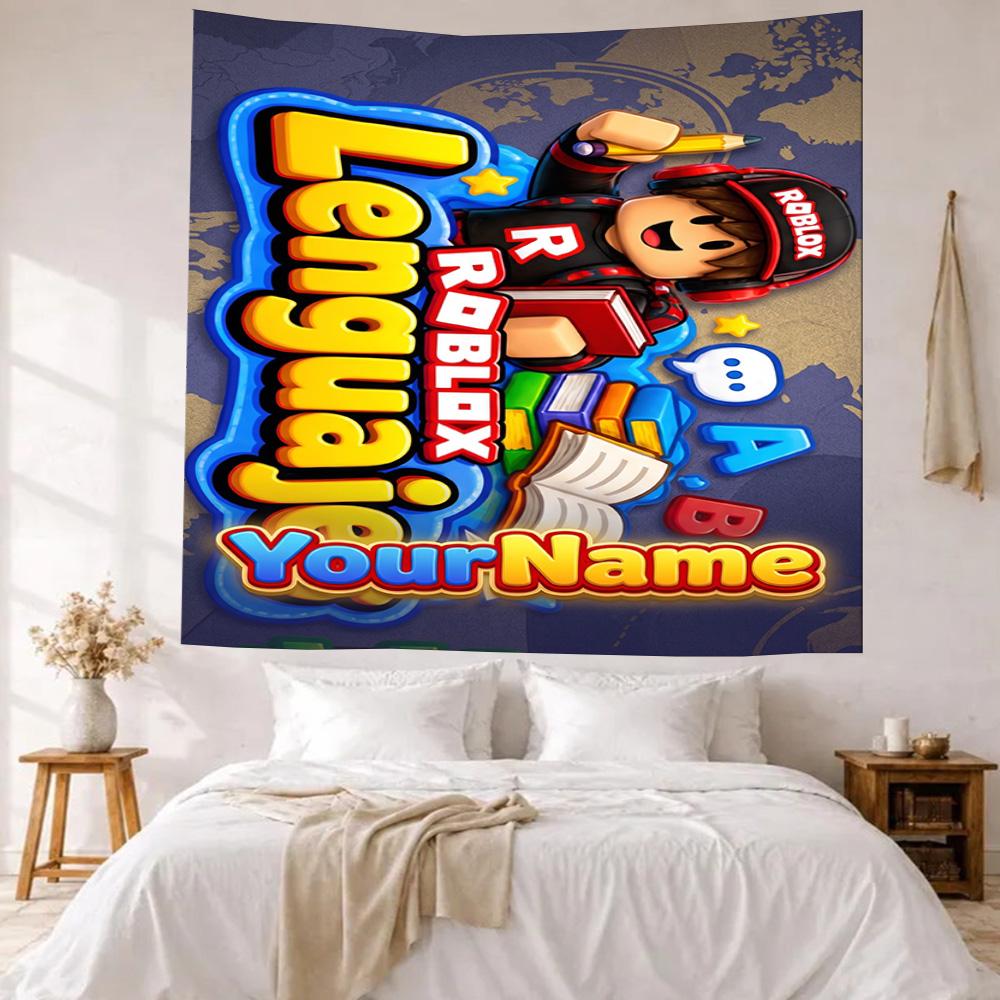 Roblox Custom Your Name Wall Decor Tapestry Art For Pet Memorial Birthdaywedding Party Backdrop Family Gift