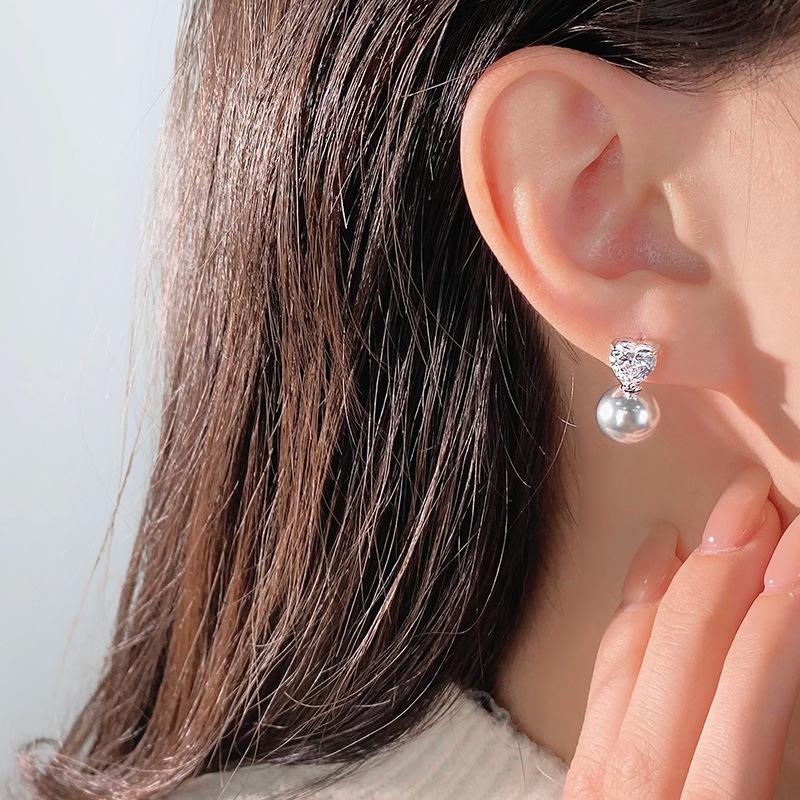 Простые серьги Love Pearl, легкие, роскошные, элегантные, модные, темпераментные серьги, универсальные серьги