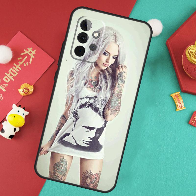 Sexy Tattoo Girl Case For Samsung Galaxy A16 A17 A54 A34 A14 A15 A35 A55 A52 A12 A32 A13 A33 A53 A26 A36 A56