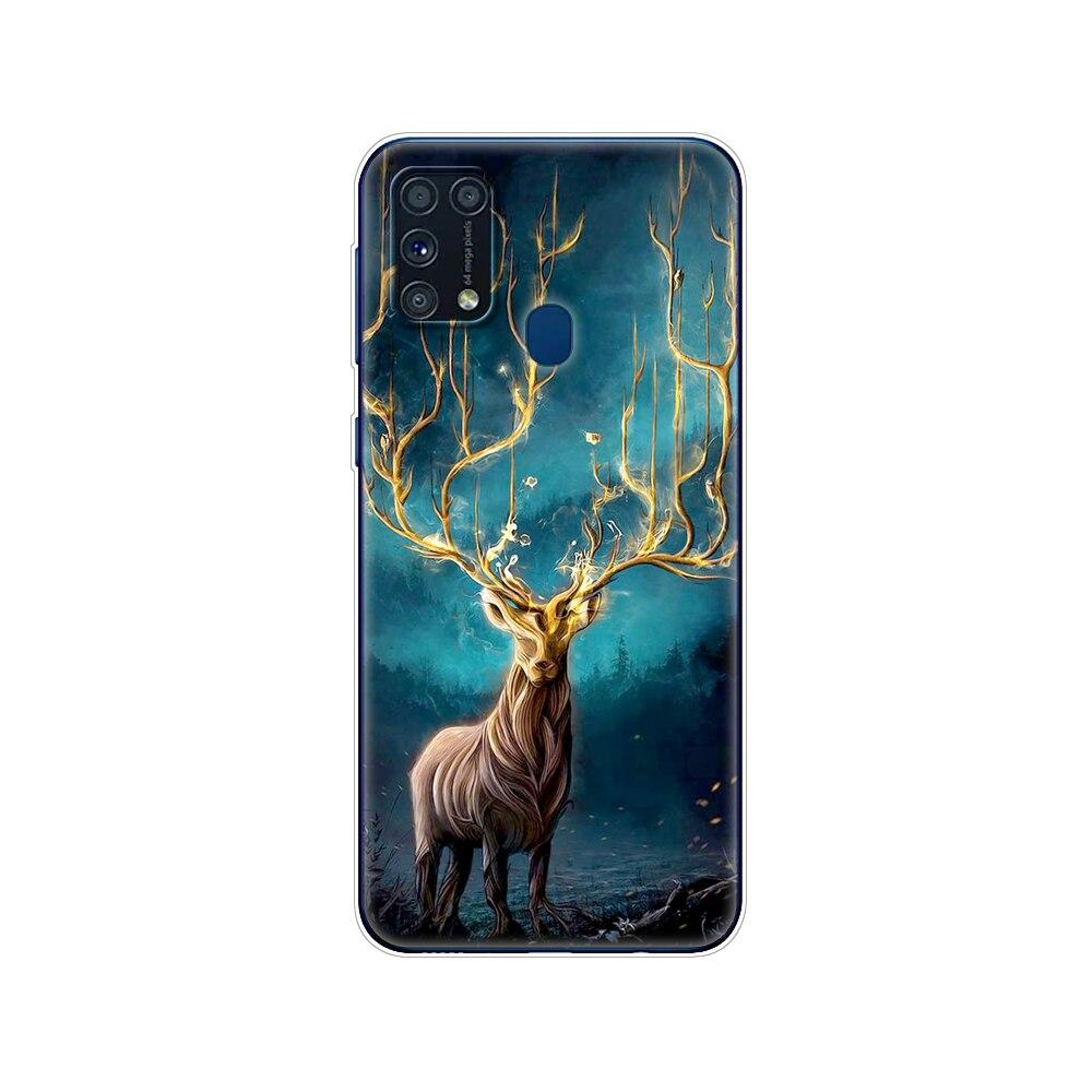 Чехол из ТПУ для Samsung M31, 6,4 дюйма, чехол из ТПУ для Samsung Galaxy M 31 SM-M315 m315, задний чехол для телефона, бампер, зима, снег, Рождество