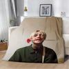 Теплый плед с принтом горячего певца, пледы для пикника, теплый плед, мягкий и L-Lil P-Peep, удобный плед, для дома, путешествий, подарок на день рождения