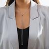 Accessories, Simple and Versatile Long Fringed Necklaces, Stylish Adjustable Metal Collarbone Chain Necklaces