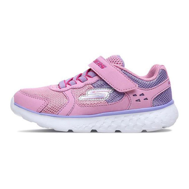 Skechers Go Run 400 Износостойкие Дышащие Низкие Детские Беговые Кроссовки Розово-Фиолетовые 81358L-PKLV