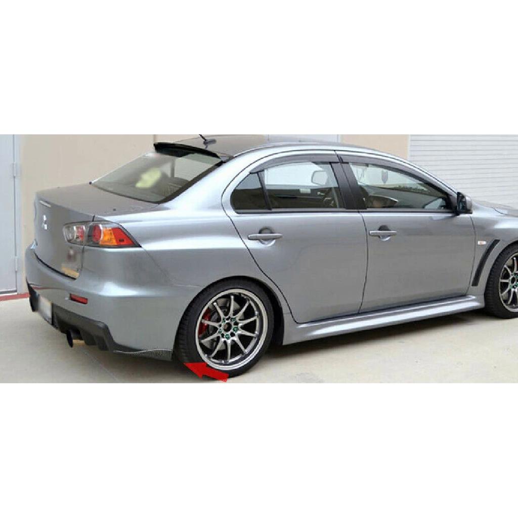 Удлинитель боковой юбки 35 см, задний сплиттер, фартуки-крылышки, защитные ограждения, универсальные для Mitsubishi Lancer EVO 10 2008-2017 гг., автомобильные аксессуары