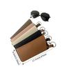 with Keyring Sunglasses Pouch PU Leather SunGlasses Holder Hanging Sunglasses  Eyewear Accessories