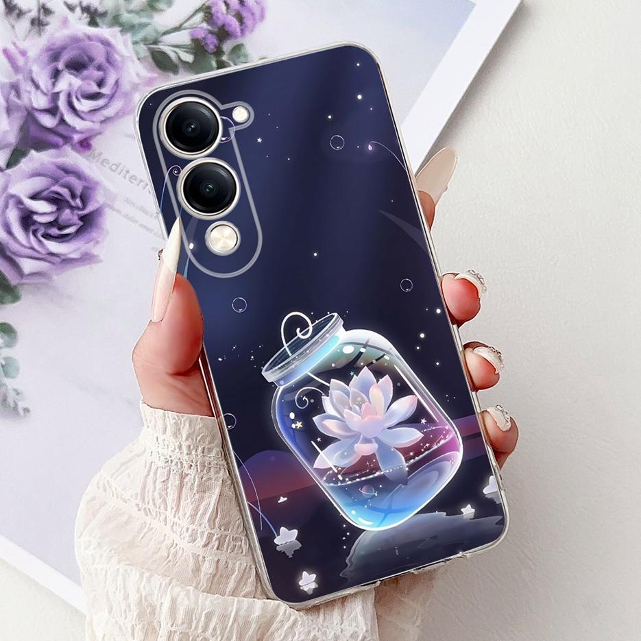 Для Vivo Y04 4G Чехол V2430 Милый Кот Белый Король Лев Расписной Чехол Мягкий Тонкий Чехол для Телефона Для Vivo Y29s Y 29 s VivoY04 Чехлы