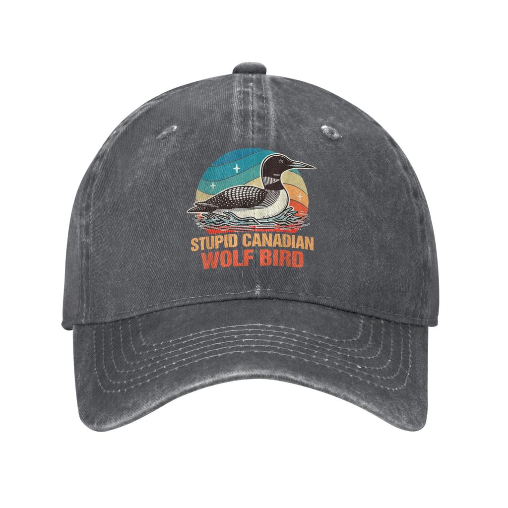 Stupid Canadian Wolf Bird Casual Baseball Cap For Women Men Summer Kpop Rock Trucker Hat y2k Cute Breathable Baseball Caps
