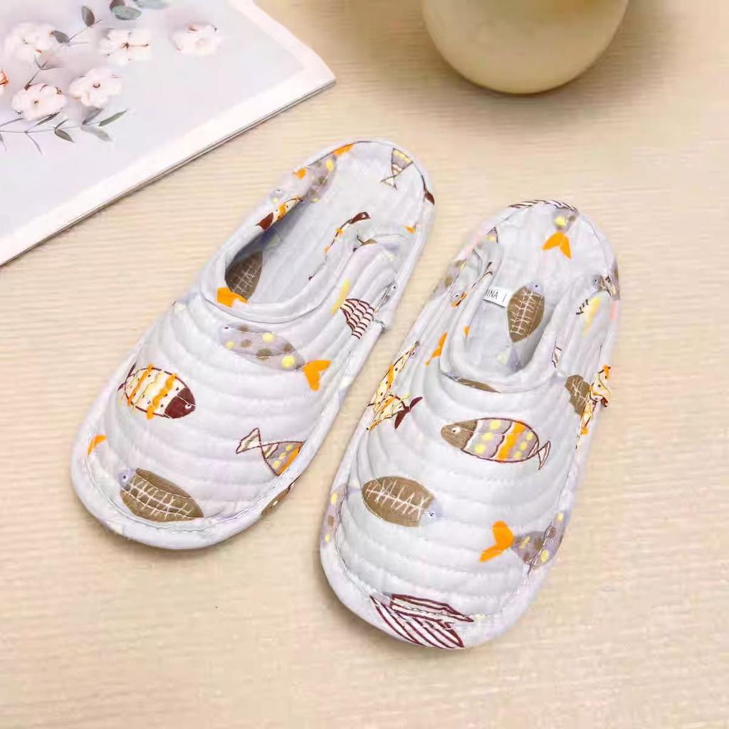 Climbing Mat Summer Special Slippers Home Interior Soft Cloth Bottom Drag Pure Cotton Fabric Four Seasons Breathable and Silent