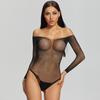 Plus Size Sexy Xxxxl Fishnet Bodysuit Costume Women Bodystocking Lingerie for Woman Underwear Body Suit Open Bra Transparent