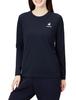 Le Coq Sportif Long Sleeve UV Simple Design with NVY Size M Women's Eco-Pet T-Shirt, Sweat-Wicking, Quick-Drying, Protection, One-Point Print,