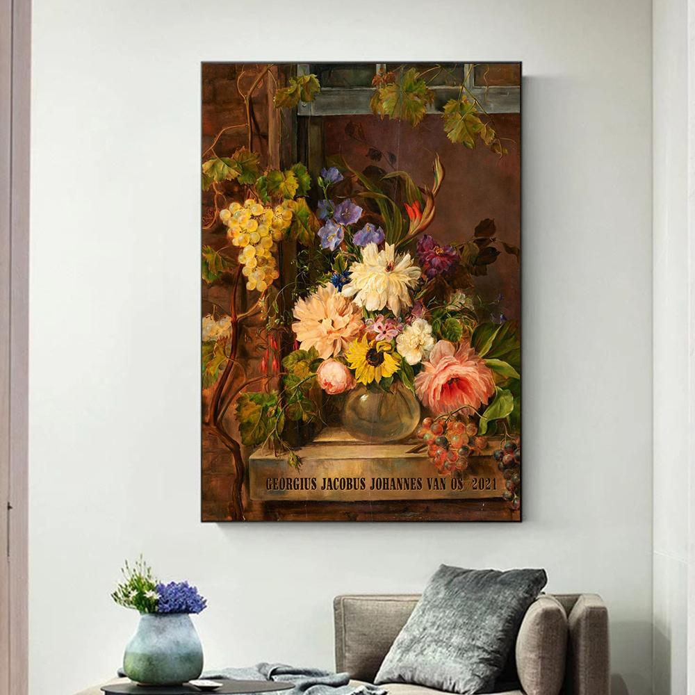 Натюрморт, жанровая картина на холсте, настенная живопись, скандинавские винтажные постеры с цветами и принтами для гостиной, украшения дома