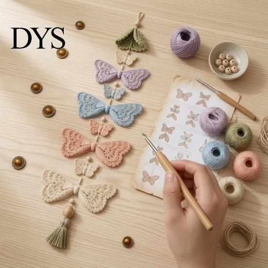 Расслабляющее творческое занятие Садовый каскад DIY Набор для вязания крючком, Тема: Бабочка/Хэллоуин/Цветок/Пчела/Птица/Собака, Тема: Весна Рукоделие Ручная работа Стена
