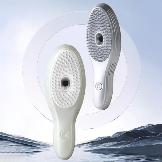 Electric Hair Styling Brush Vacuum Dander Remover & Volumizing Comb with Scalp Massage Type-C Fast Charge Portable Hair Care Tool