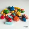 Монтессори Деревянные Сортировочные Накладные Камни Сенсорные Игрушки для Малышей Обучающие Игрушки Игра с Строительными Блоками для Детей Подарки на День Рождения