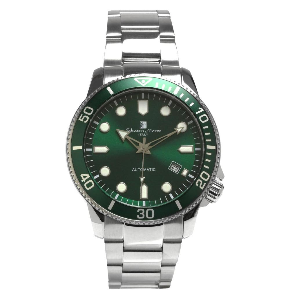 Salvatore Marra Salvatore Marra Автоматические часы Функция ручного завода Ремешок из нержавеющей стали Задняя крышка Скелетонизированный японский механизм 10 ATM Water
