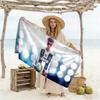 Cristiano Ronaldo's Blue Suit Beach Towel High Absorbency & Quick-Dry Comfortable Lightweight