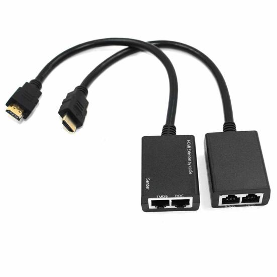 2 шт. HDMI-совместимый в 3D 1080P RJ45 Cat5e/6 LAN Ethernet балун-удлинитель-повторитель адаптер