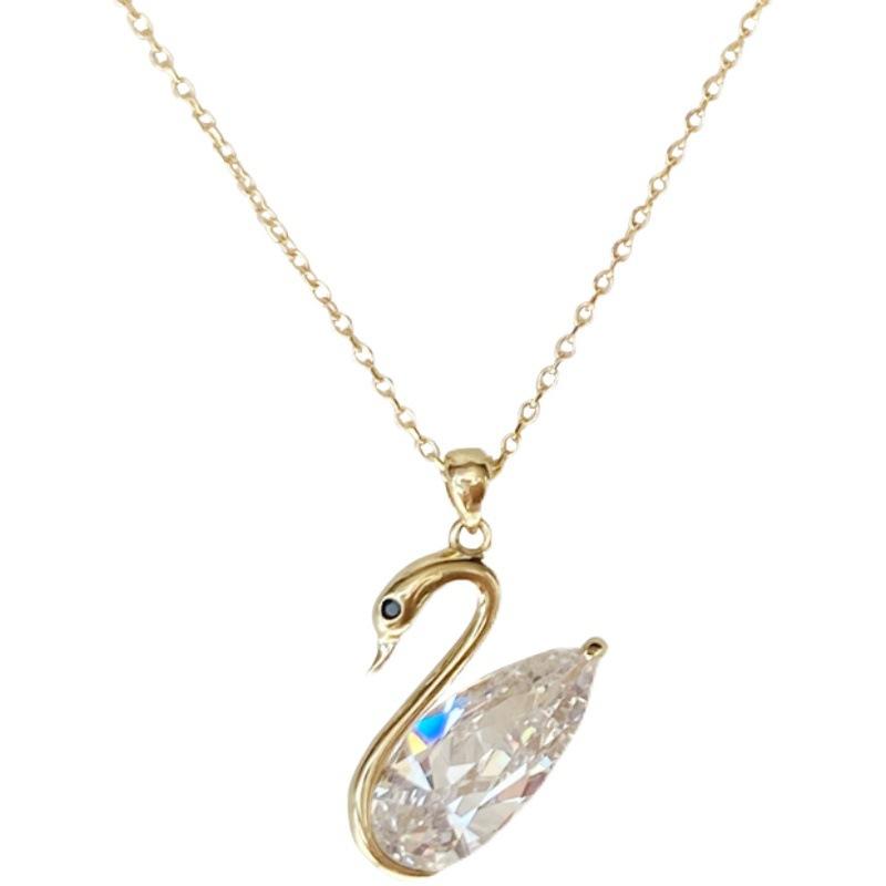 S925 Silver Classic Crystal Choker Necklace Pendant for Women 14K Gold Plated Necklaces Wedding Party Jewelry Gift