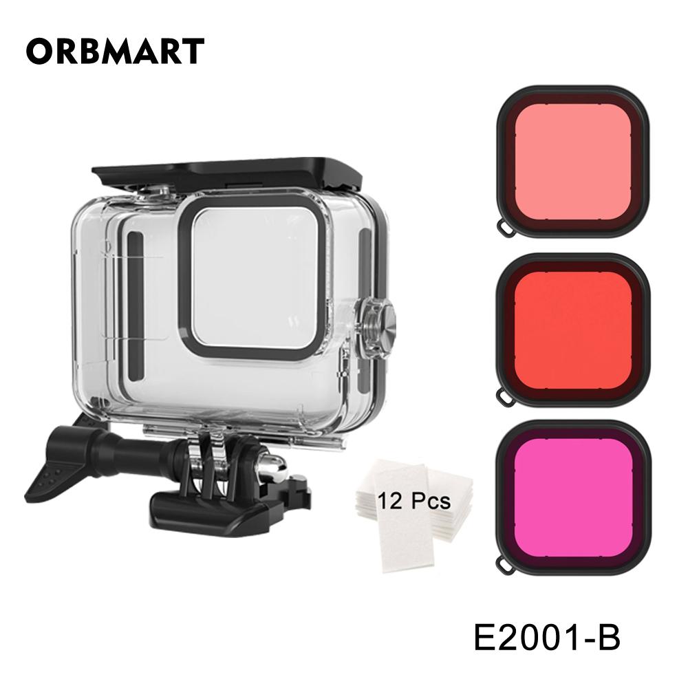 60 м водонепроницаемый чехол для GoPro Hero 8 черный подводный бокс защитный чехол для дайвинга крепление для Go Pro 8 аксессуары для камеры