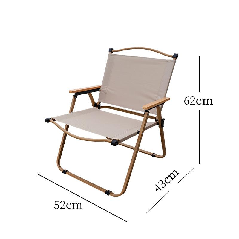 Nylon Material Steel-Pipe Folding Chair Camping Camping Fishing Portable Folding Backrest