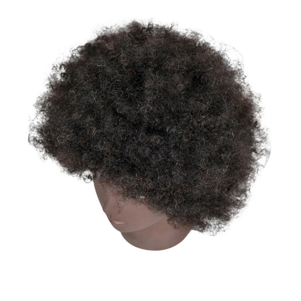 American Mannequin Head Real Hair Manikin Head for Styling Black