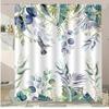 Multicolored Patchwork Color Blocks Shower Curtain Washable Dirt-Resistant Shower Head Waterproof Polyester Bath Curtain
