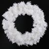 Faux Spruce Christmas Wreath Unlit Pink/White Artificial Flocked Xmas Wreath for Indoor Outdoor Winter Home Decor