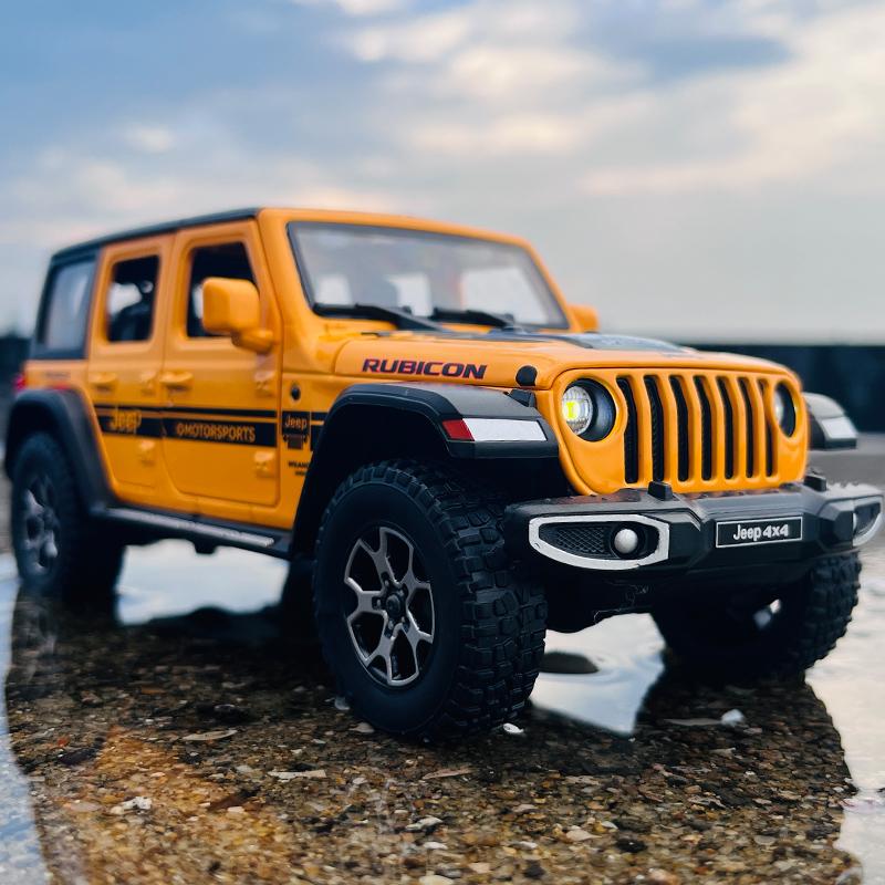 1:22 Jeep Wrangler Off Road SUV Alloy Metal Diecast Model Car Simulation Children Collectibles Ornaments Holiday Present Kid Toy ALM1