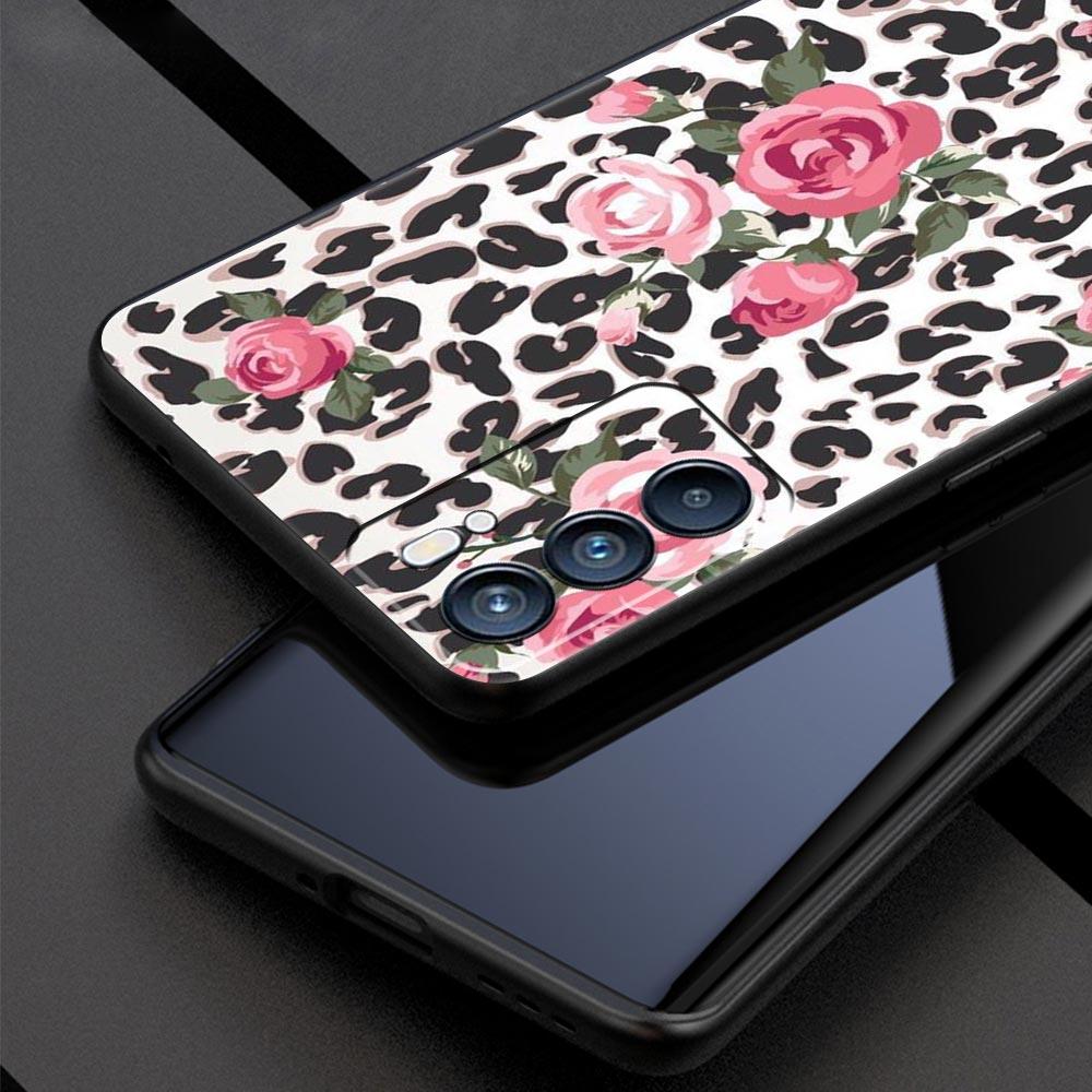 Чехол с принтом тигра, леопарда и цветов для Oppo Find X6 X5 A54 A53 A52 A9 2020 A15 A95 A17 A76 A74 A57 Reno7 Reno6 Pro Plus 5G