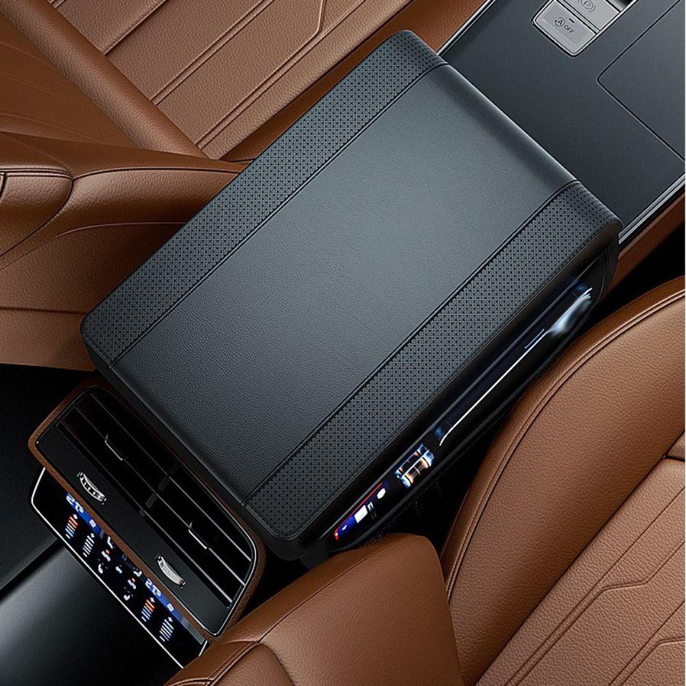 Leather Booster Pad Universal Armrest Storage Pad Accessories Car Armrest  Pad