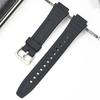 Ремешок из смолы для Casio F-91W F-94 F-105 W-800H W-218H AE-1200/1300 черный TPU резиновый выпуклый ремешок для часов с пряжкой 18 мм