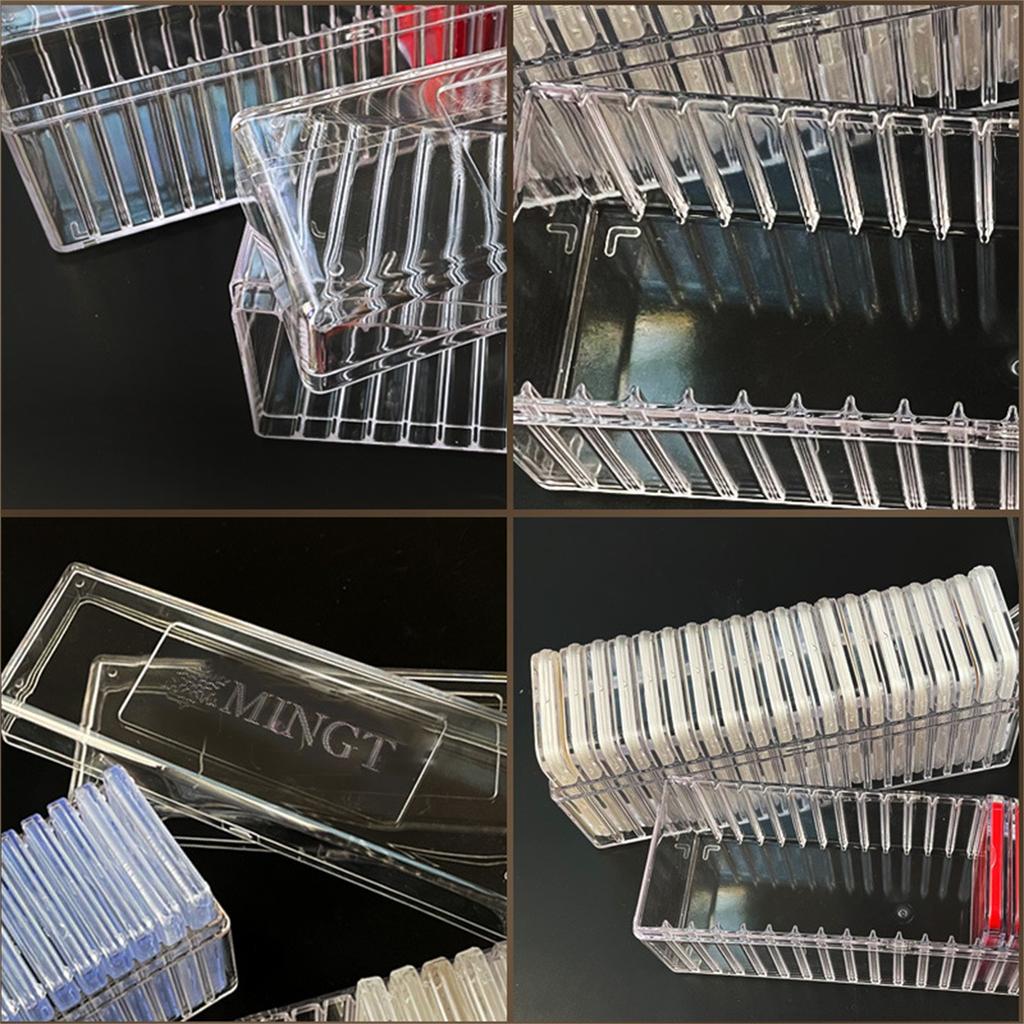 Пластиковый ящик для хранения монет, чехол для 20 держателей для монет, коробка для сбора монет, контейнер для монет для коллекционеров, домашние офисы, школьные банковские принадлежности