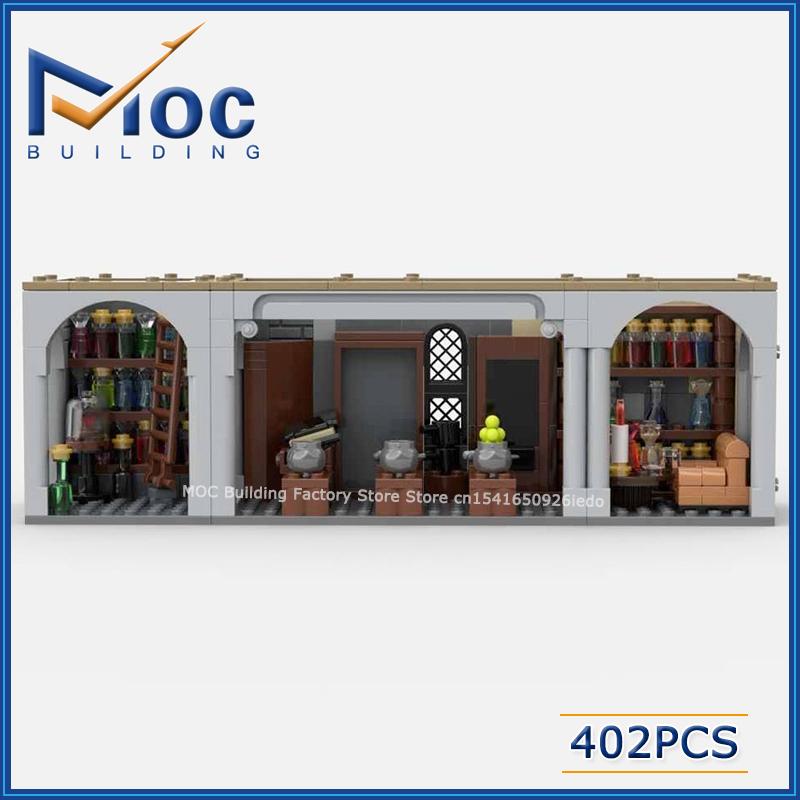 Знаменитый Замок из Фильма MOC Строительные Блоки Сцена Классная Комната Ванная Общая Комната Модель Коллекция Кирпичиков Игрушки для Витрины Праздничные Подарки