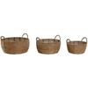 Flower Pots - HOME ESPRIT - Brown Metal - Dimensions 34 X 33 X 15 Cm - Set of 2 - Multicolor