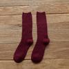 Solid Color Thick Trendy Fashion Cotton Women Wool Socks Korean Style Socks Middle Tube Hosiery