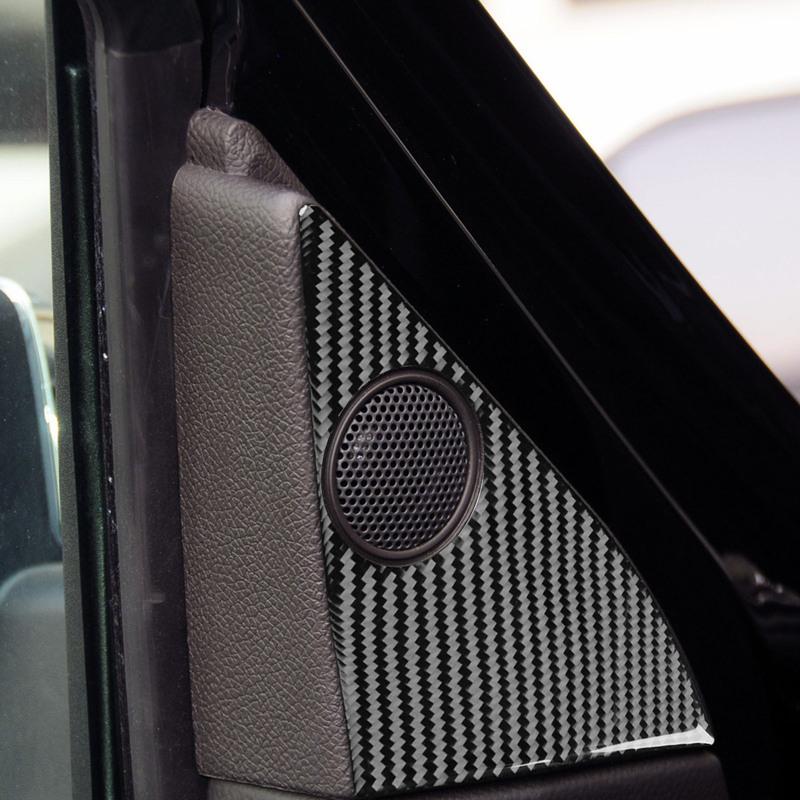 For Lincoln Navigator 2007-2014 Real Carbon Fiber Sticker ide door A-pillar triangle panel Car ide decorative Accessories