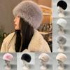 1Pc Plush Fisherman Hat Fluffy Warm Cold-Proof Subculture Panama Faux