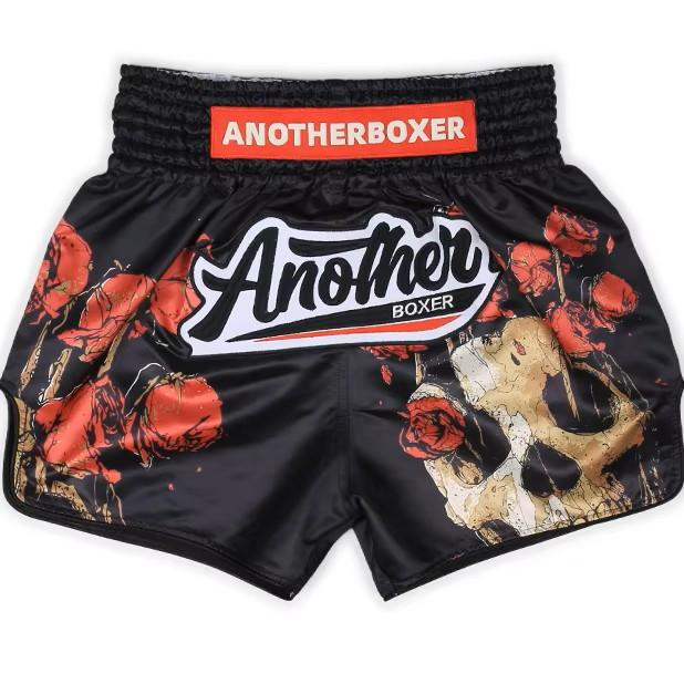 Skull Rose Flower Muay Thai MMA UFC Martial Arts Shorts Pants Kickboxing Boxing Fight Unisex Men Women Kid Quick Dry Print Elastic Polyester Training