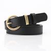 Womens Simple Pu Leather Belt With Alloy Buckle For Fashionable Office And Casual Looks