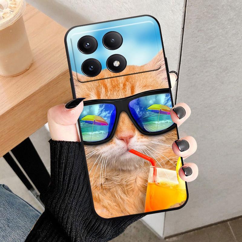 For POCO X6 Pro Case Cover Fundas Black Soft Silicone TPU Protective Phone Case For Xiaomi POCO X6 Pro Bumper Coque POCOX6 X 6