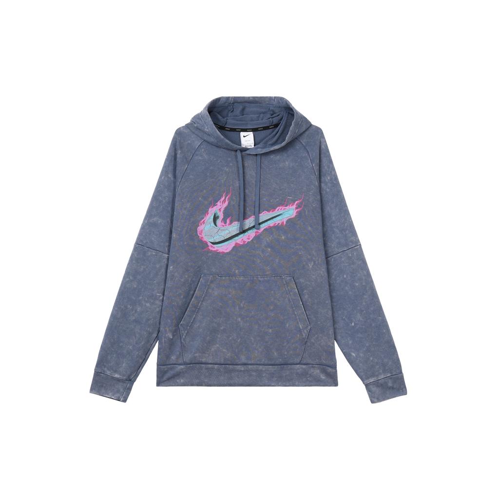 Nike Мужская толстовка с длинными рукавами и принтом логотипа Dri-Fit, мужские топы Phantom-Blue DX1556-491